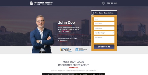 realtor landing page